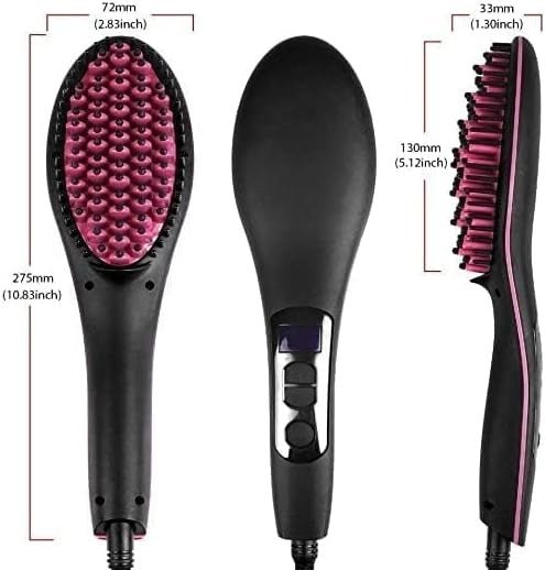 2 - in - 1 Hair Straightening Brush – Instant Heat Styling Tool for Smooth & Frizz - Free Hair - Emirati Elegance