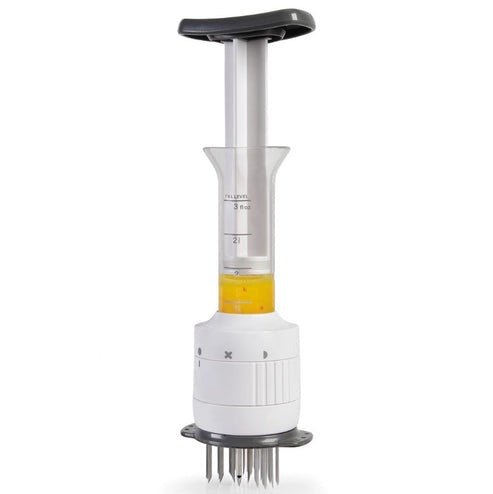 2 - in - 1 Meat Tenderizer and Marinade Injector – Stainless Steel Blades for Juicy, Flavorful Cooking - Emirati Elegance