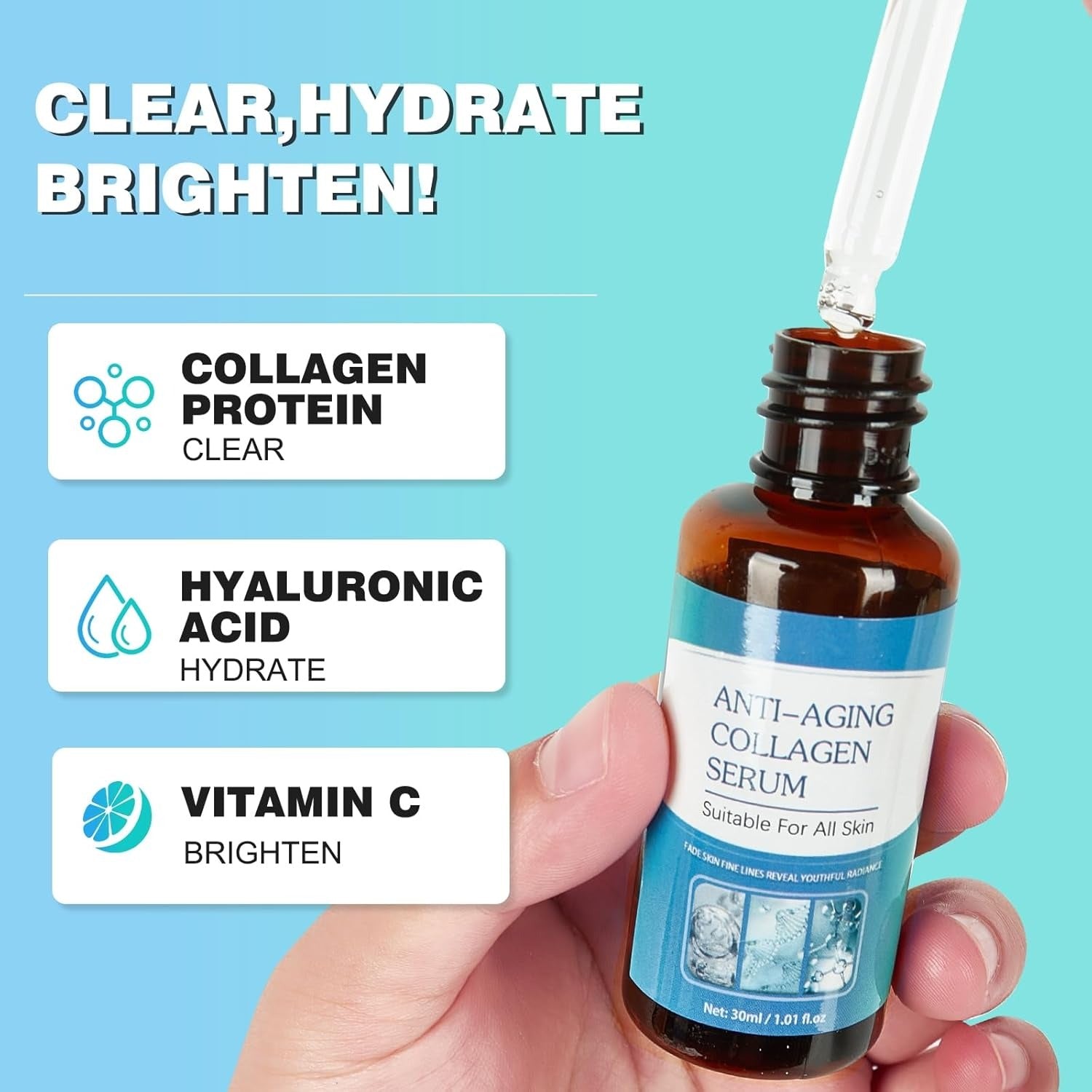 Anti - Aging Collagen Serum with Hyaluronic Acid & Vitamin C – Hydrate, Brighten & Firm Skin - Emirati Elegance