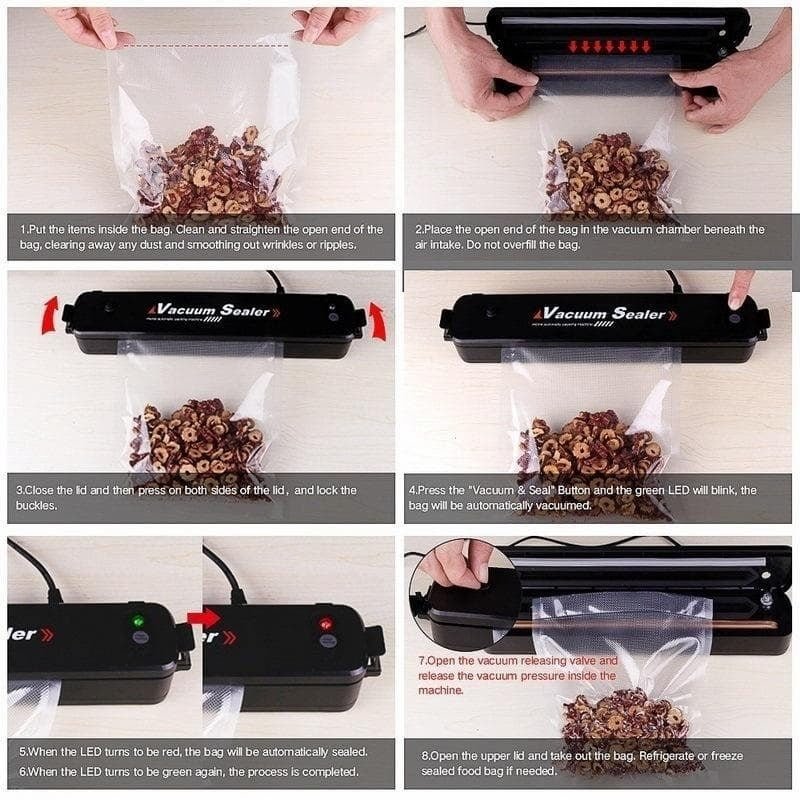 Automatic Vacuum Sealer Machine for Food Storage – Keep Meat, Veggies & More Fresh Longer - Emirati Elegance