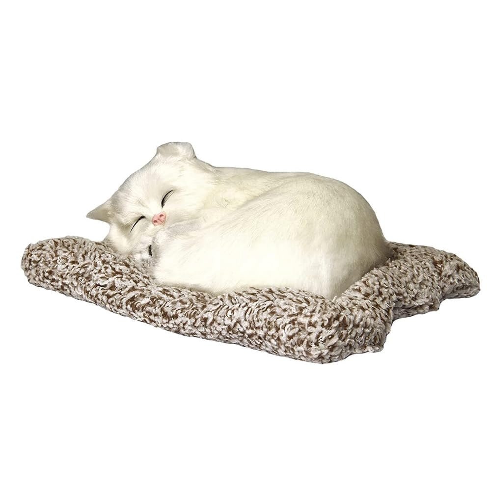 Lifelike Sleeping Cat Plush Toy – Realistic Breathing Pet for Stress Relief & Decor - Emirati Elegance
