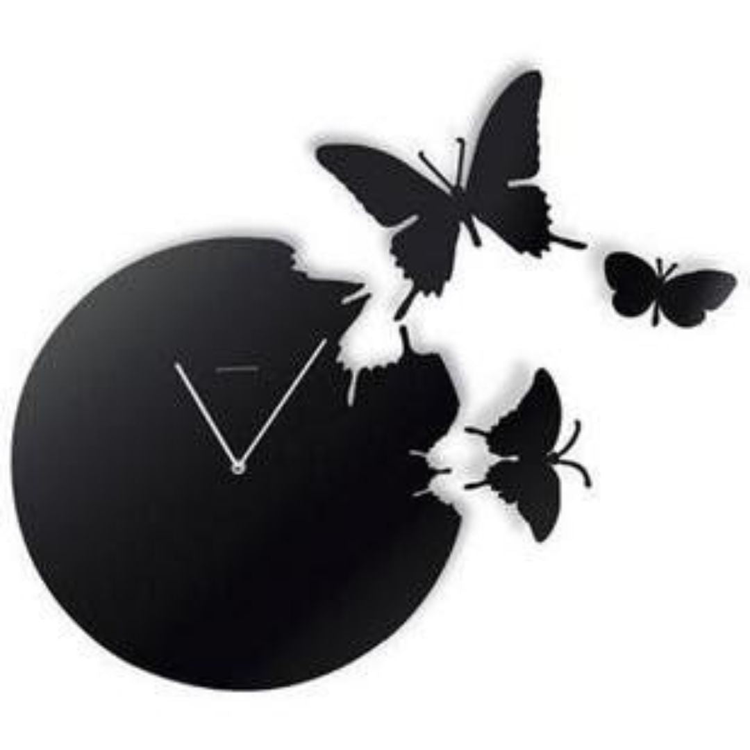 Modern 3D Butterfly Wall Clock - Unique Artistic Design for Home, Office, Bedroom, Living Room Decoration - Emirati Elegance