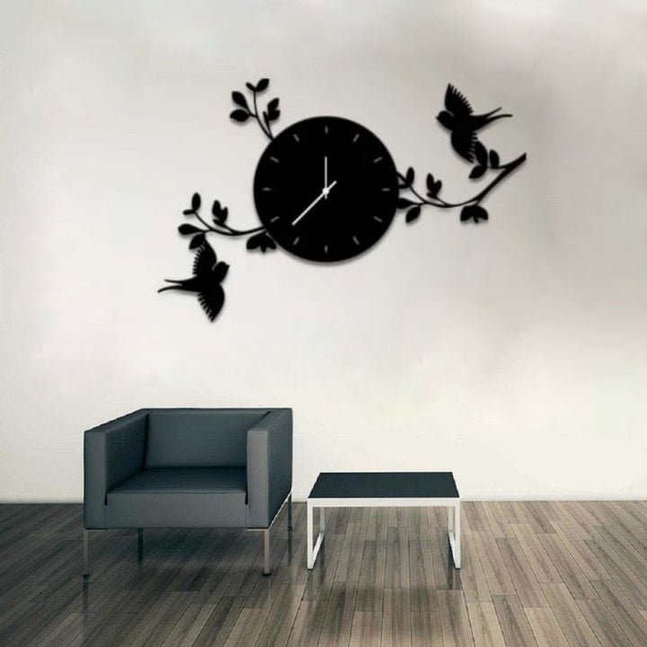 Modern Bird Design Wall Clock – Stylish Decorative Timepiece for Living Room Decor - Emirati Elegance