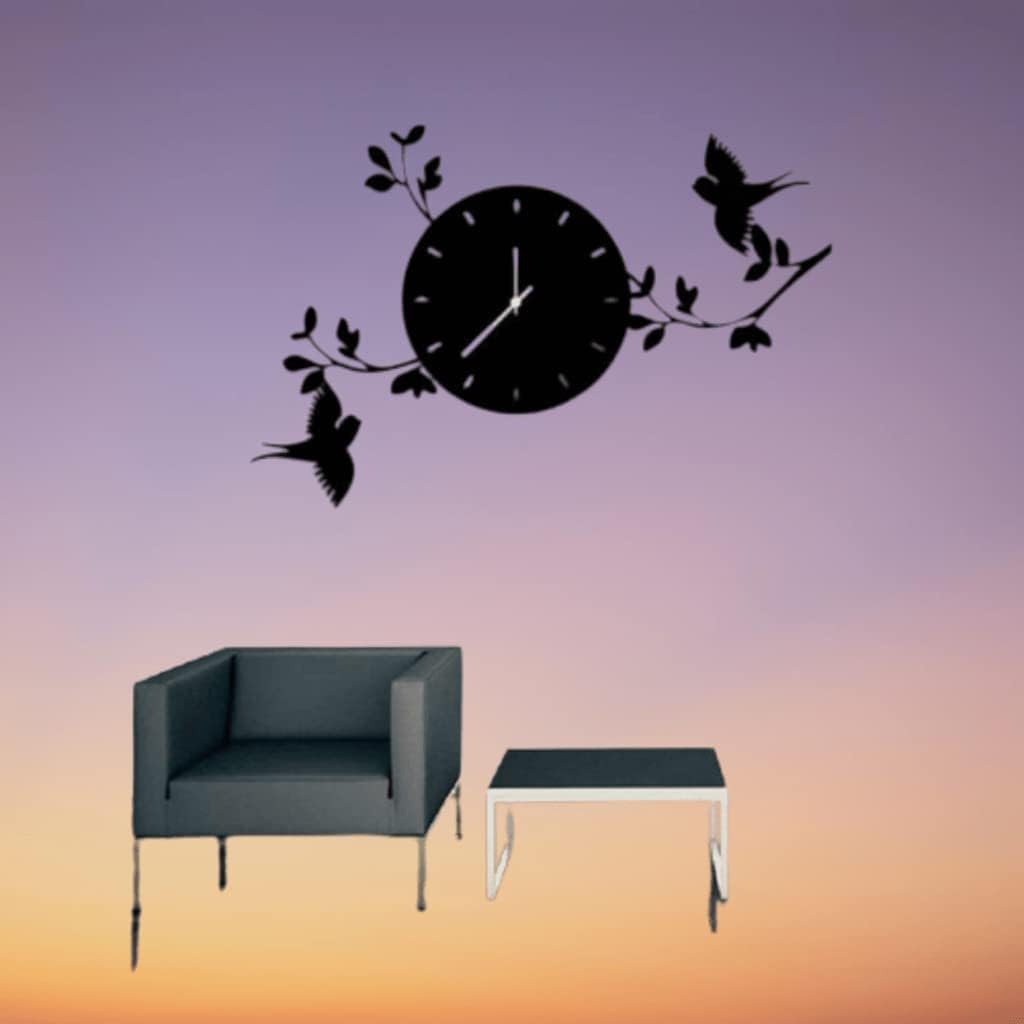 Modern Bird Design Wall Clock – Stylish Decorative Timepiece for Living Room Decor - Emirati Elegance