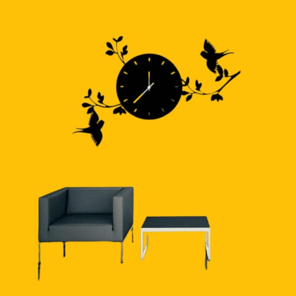 Modern Bird Design Wall Clock – Stylish Decorative Timepiece for Living Room Decor - Emirati Elegance