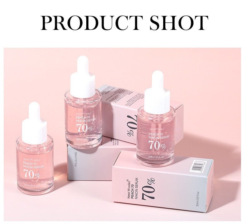 Peach 70% Niacinamide Serum – Brightening & Hydrating Facial Essence for Glowing Skin - Emirati Elegance