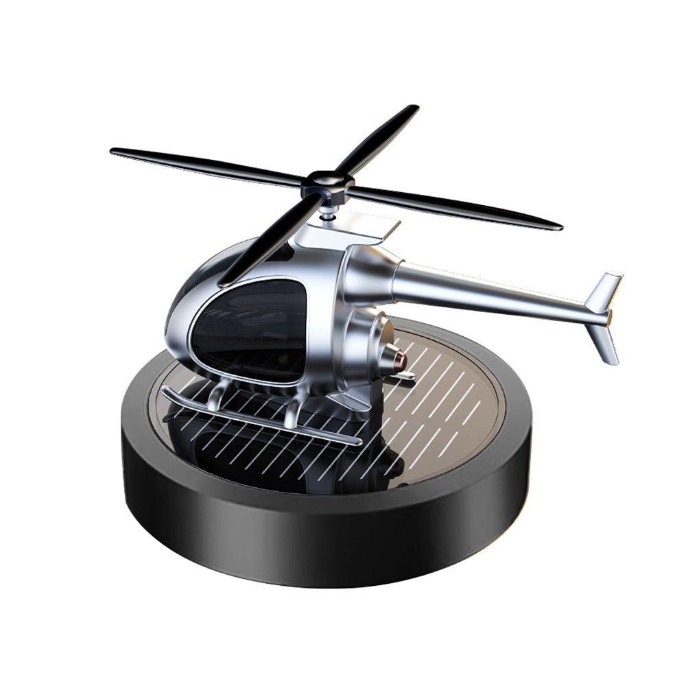 Solar - Powered Rotating Helicopter Car Air Freshener – Stylish Dashboard Fragrance Diffuser - Emirati Elegance