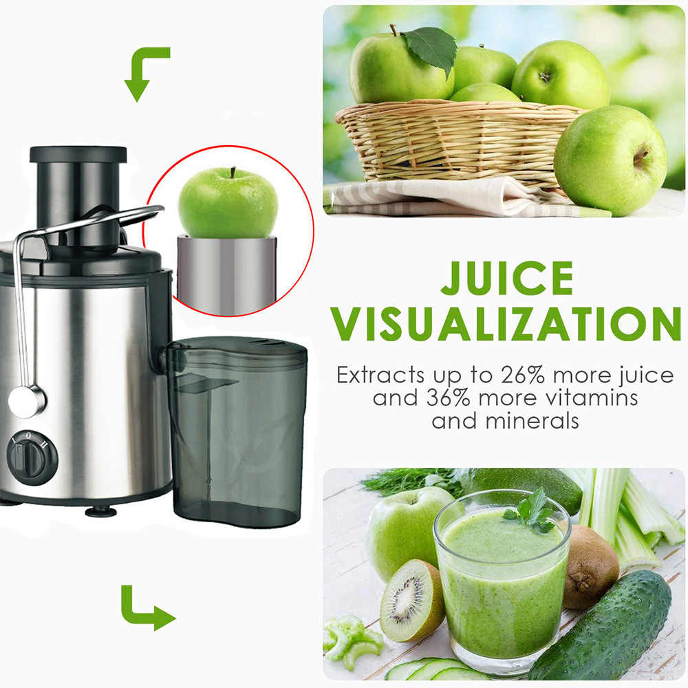 Stainless Steel Juice Extractor – High - Speed Electric Juicer for Fresh Fruits & Vegetables - Emirati Elegance