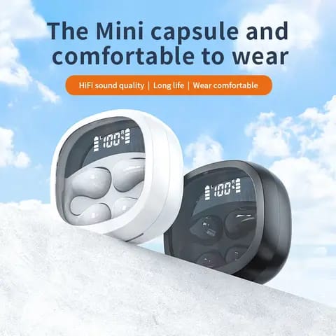 Wireless Bluetooth Earbuds with LED Display & Noise Reduction – Stylish Design - Emirati Elegance