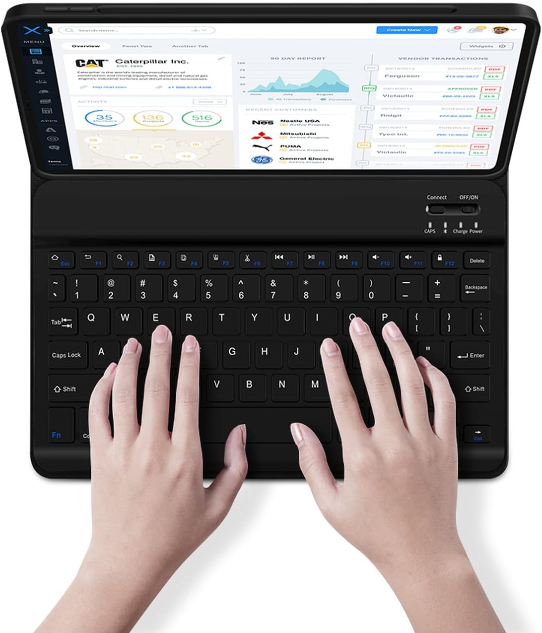 Wireless Bluetooth Keyboard Case – Slim, Portable & Compatible with Tablets - Emirati Elegance